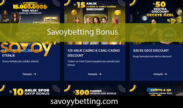 Savoybetting bonus çeşitliliğiyle dikkatleri üzerinde hissetmektedir.